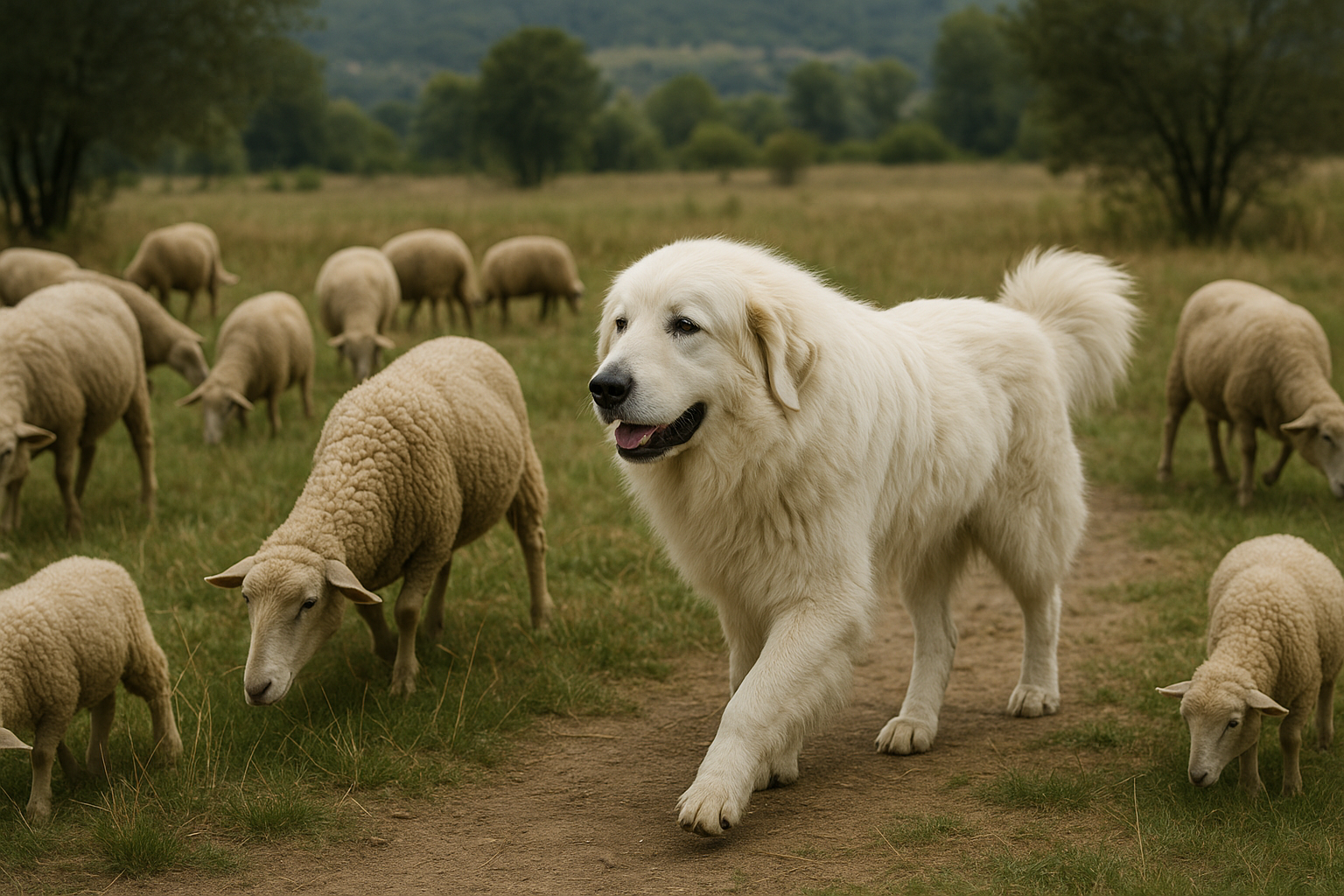 ヒツジ（羊）の画像｜群れで食事する放牧風景【無料】